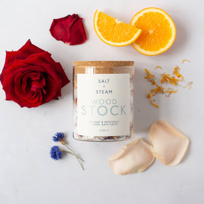 Woodstock - Orange, Patchouli &amp; Petal Bath Salts 80g &amp; 432g