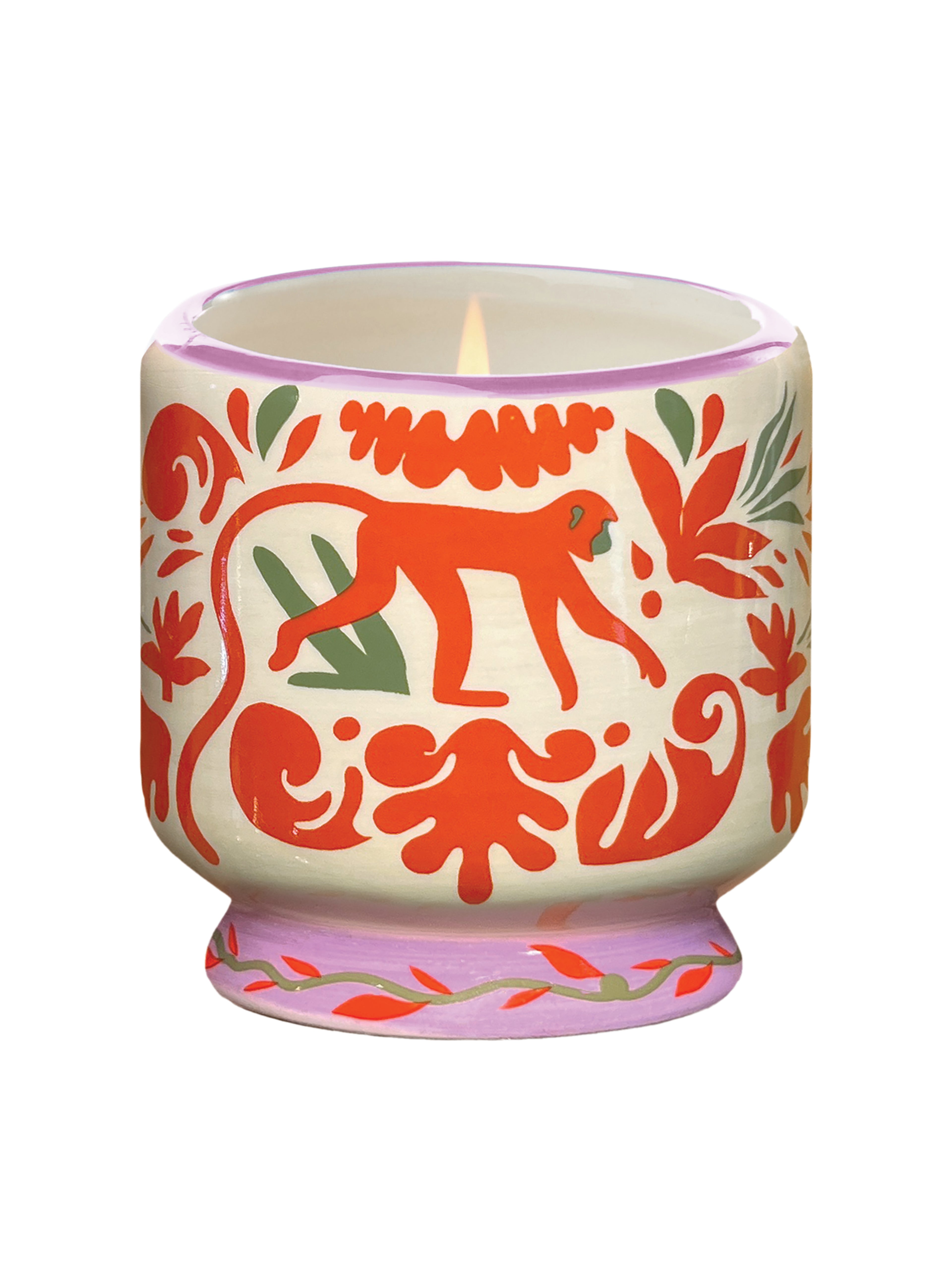 Adopo 8 oz./226g Jungle Ceramic Candle - Coconut &amp; Amber