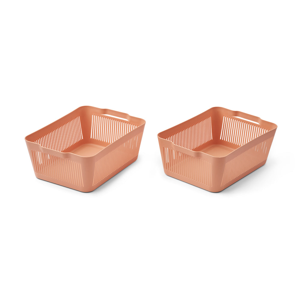 Makeeva Large Recycled Baskets 2-Pack - Tuscany Rose