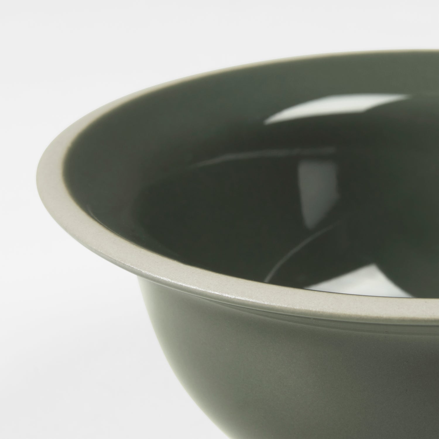 Taverna Green Glazed Stoneware Salad Bowl