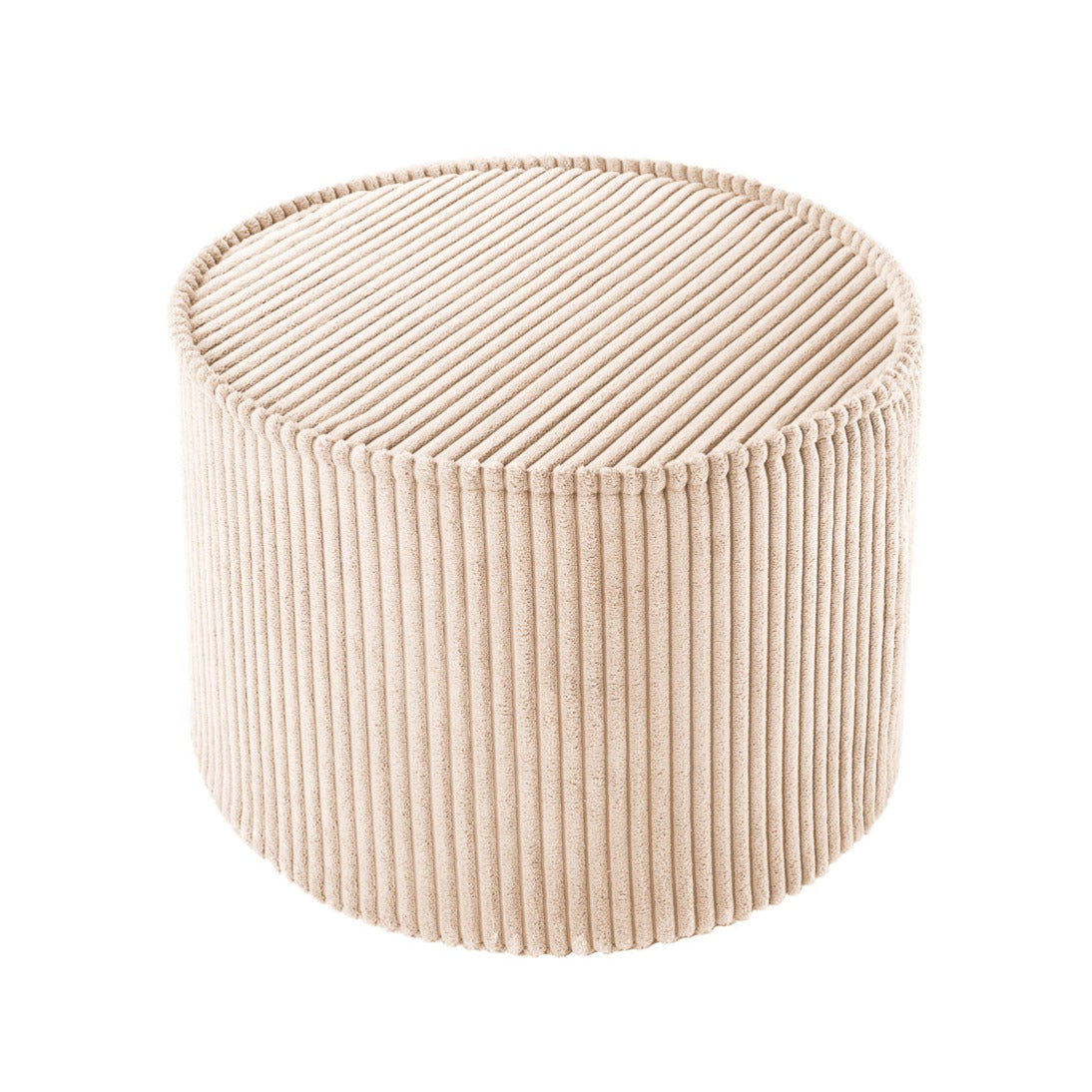 Corduroy Round Pouffe - 6 Colour Options Available