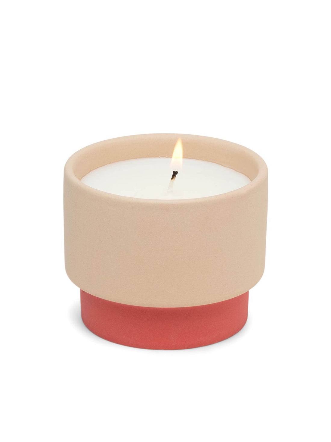 Colour Block 6oz Tan Ceramic Candle - Amber &amp; Smoke