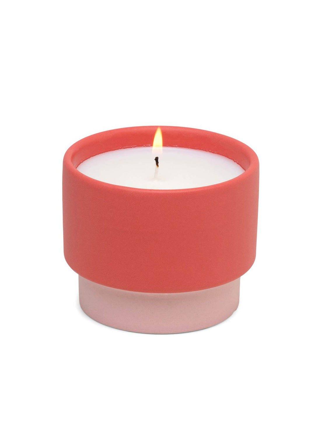 Colour Block 6oz Coral Ceramic Candle - Sparkling Grapefruit