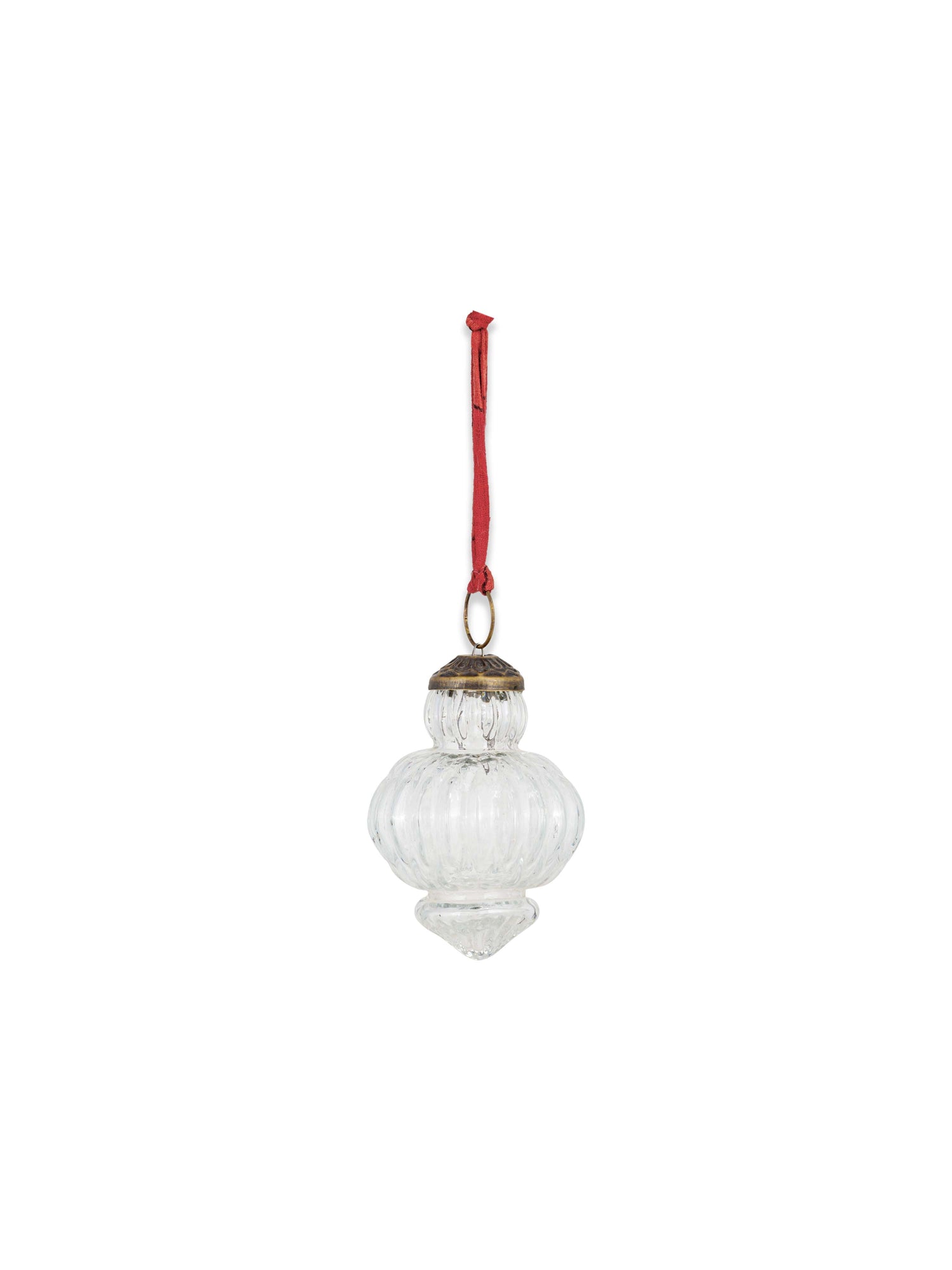 Calida Clear Crackle Recycled Glass Bauble - 3 Styles Available