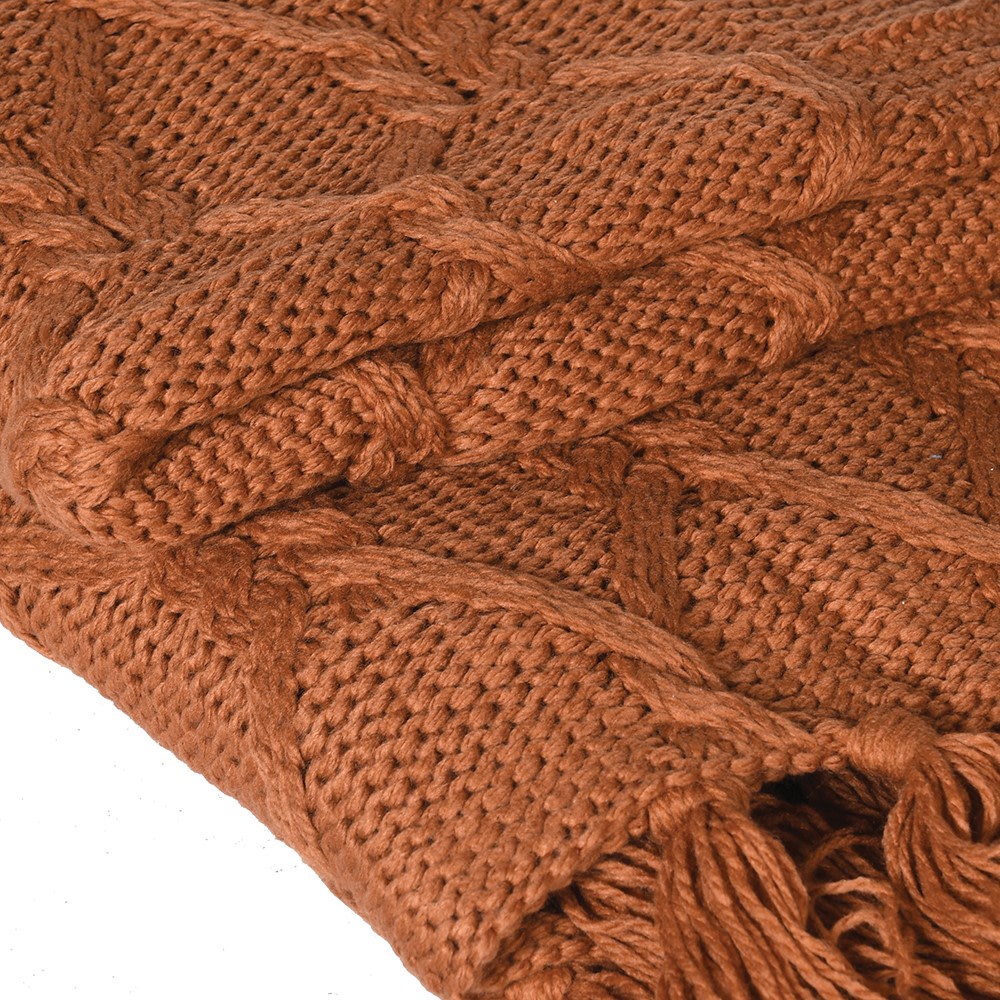 Braided Rust Throw