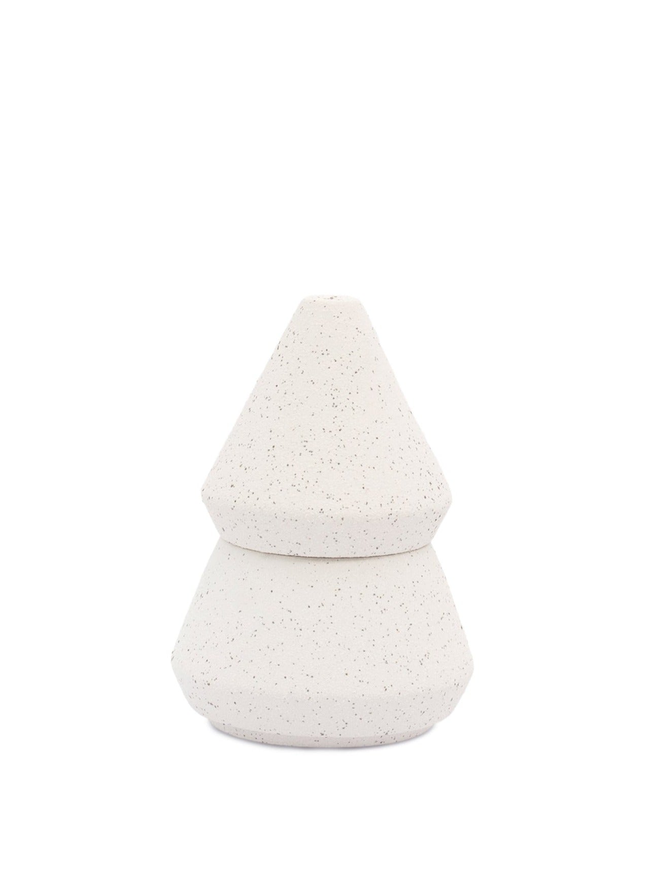 Cypress &amp; Fir - Small White Tree Stack - Candle &amp; Incense Holder