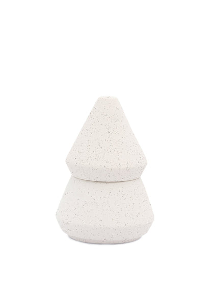 Cypress &amp; Fir - Small White Tree Stack - Candle &amp; Incense Holder