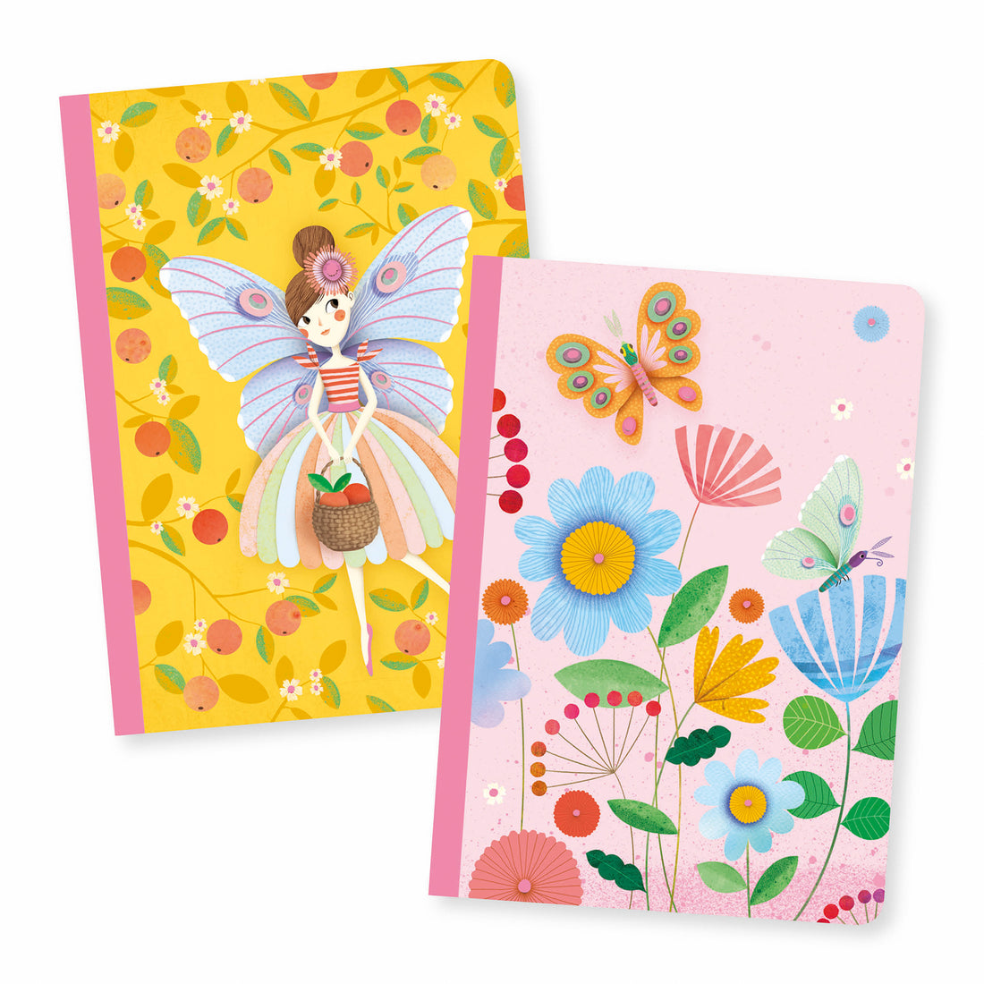 Set of 2 Illustrated Notebooks - Fairy &amp; Flowers