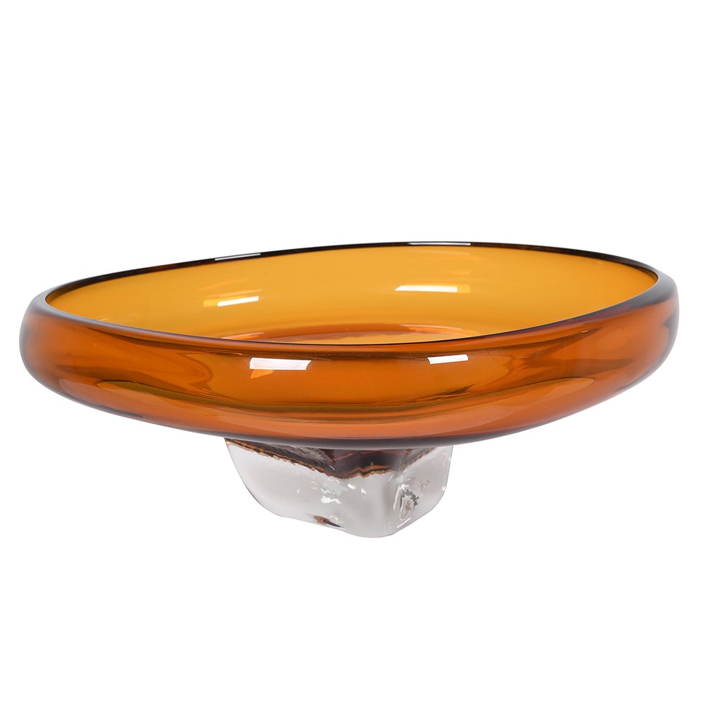 Amber Glass Bowl