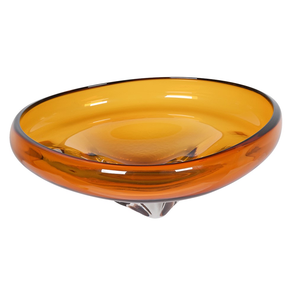 Amber Glass Bowl