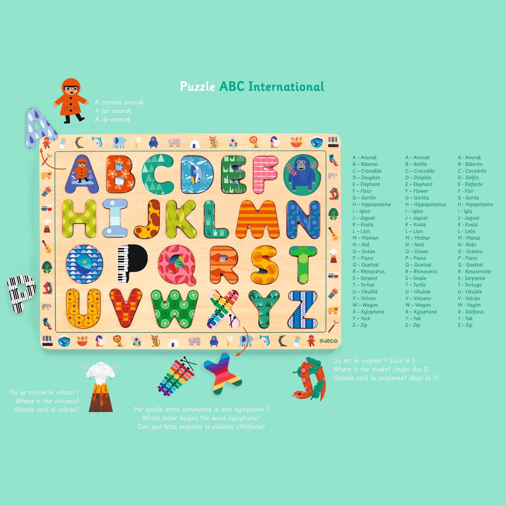 ABC Educational International Wooden Puzzle