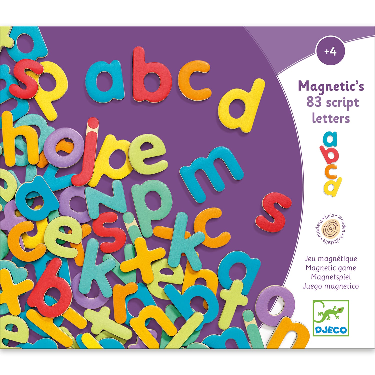 Magnetic Script Wooden Letter Set - 83 Pieces