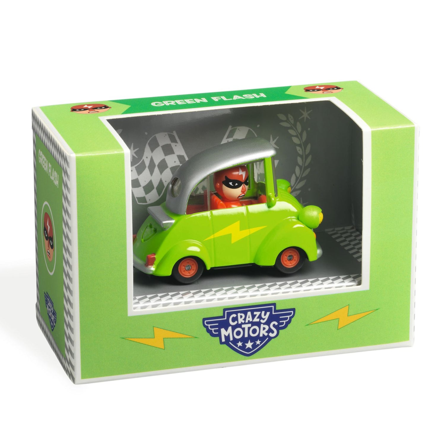 Crazy Motors - Metal Toy Car - Green Flash