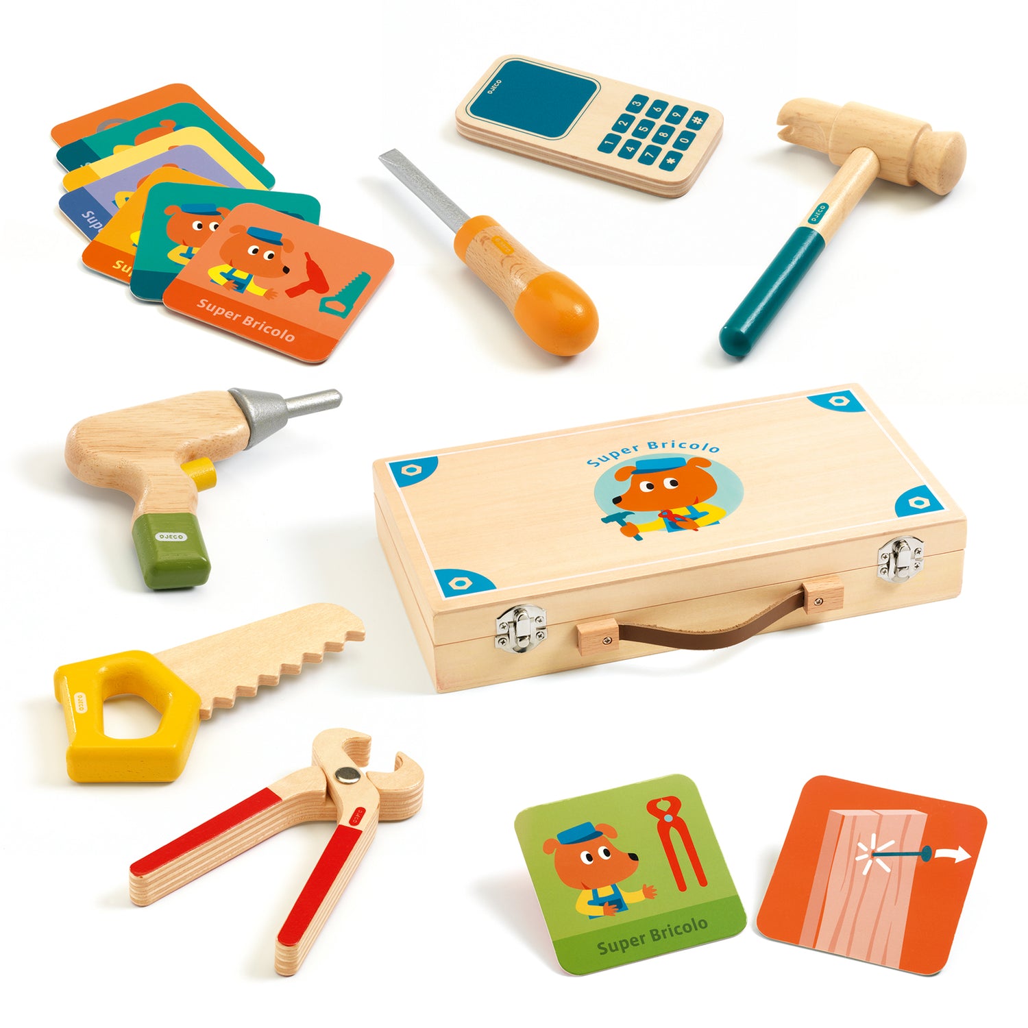 Super Bricolo - Wooden Toolbox &amp; Tools