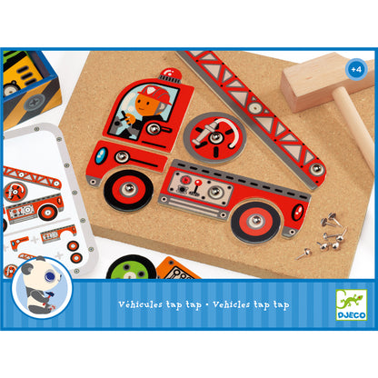 Tap tap Vehicles Construction Game with Wooden Box