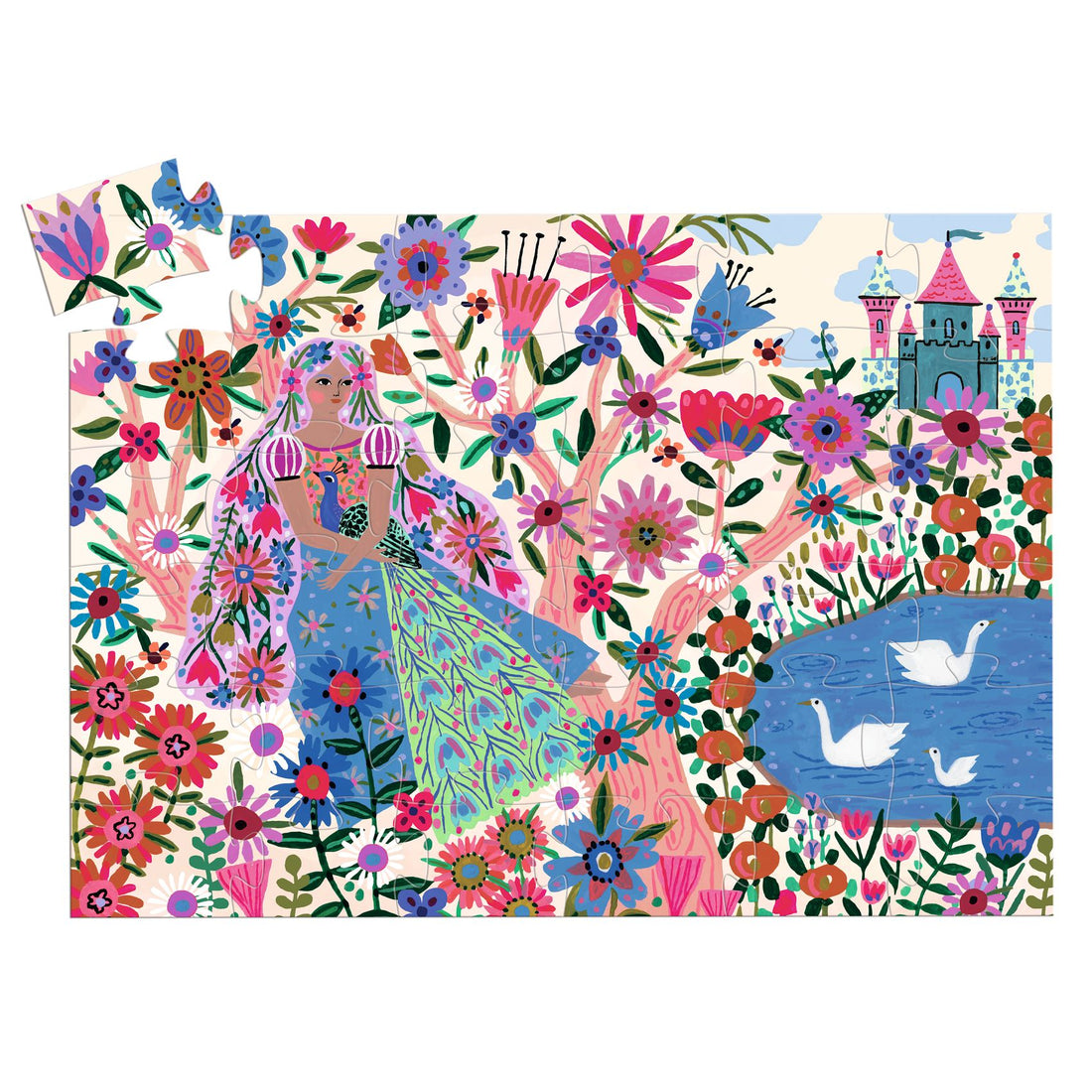 The Princess &amp; Her Peacock Puzzle - 36pc Puzzle in Box