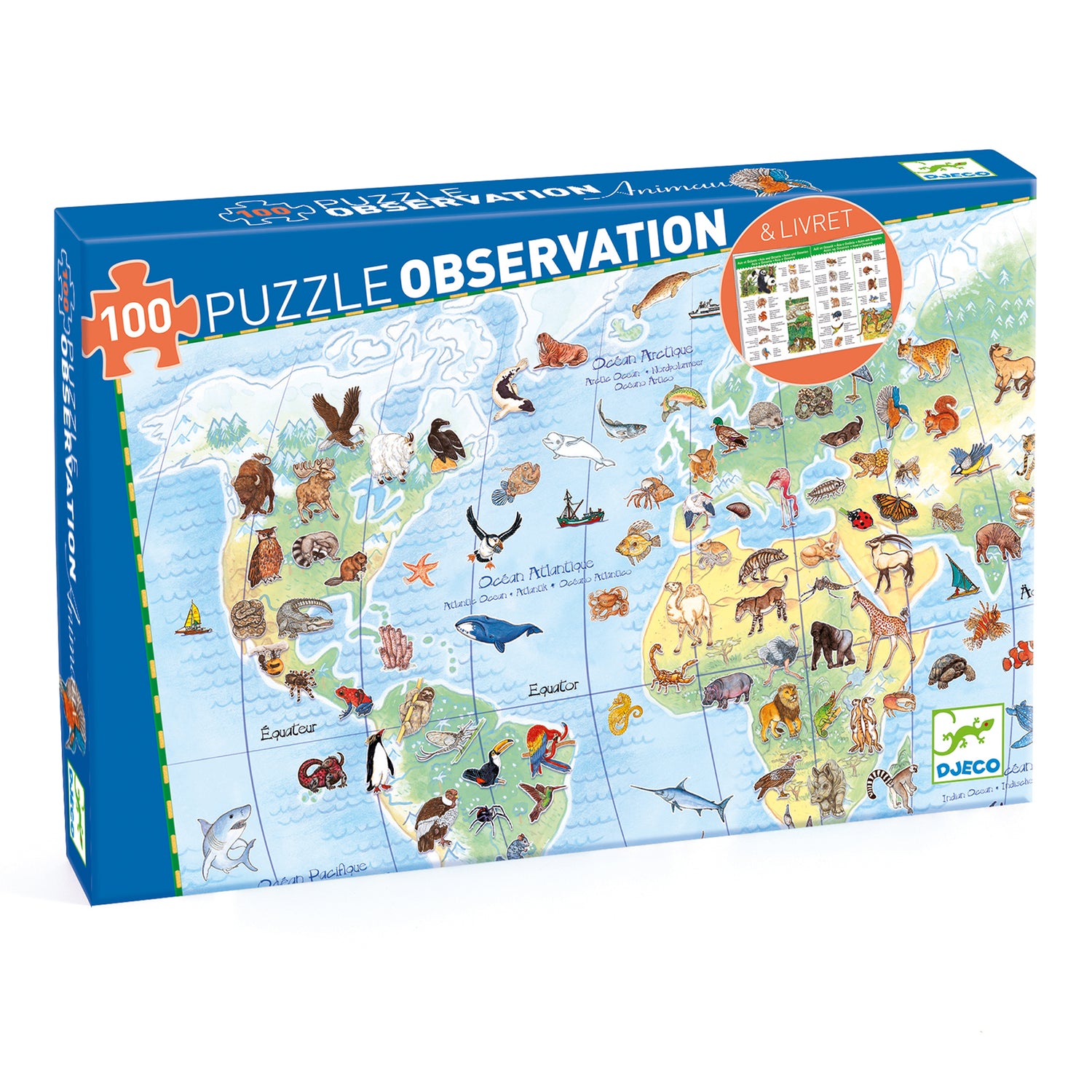 Animals Of The World - 100pc Puzzle, Poster &amp; Learning Game