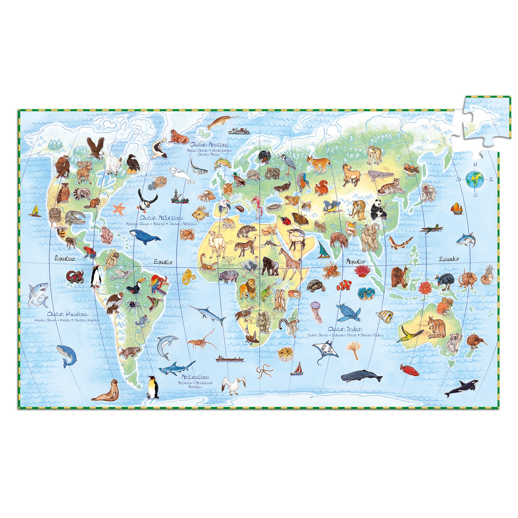 Animals Of The World - 100pc Puzzle, Poster &amp; Learning Game