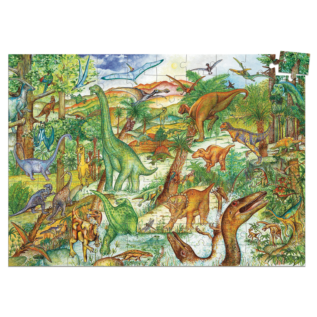 Dinosaur Discovery - 100pc Puzzle, Poster &amp; Learning Game