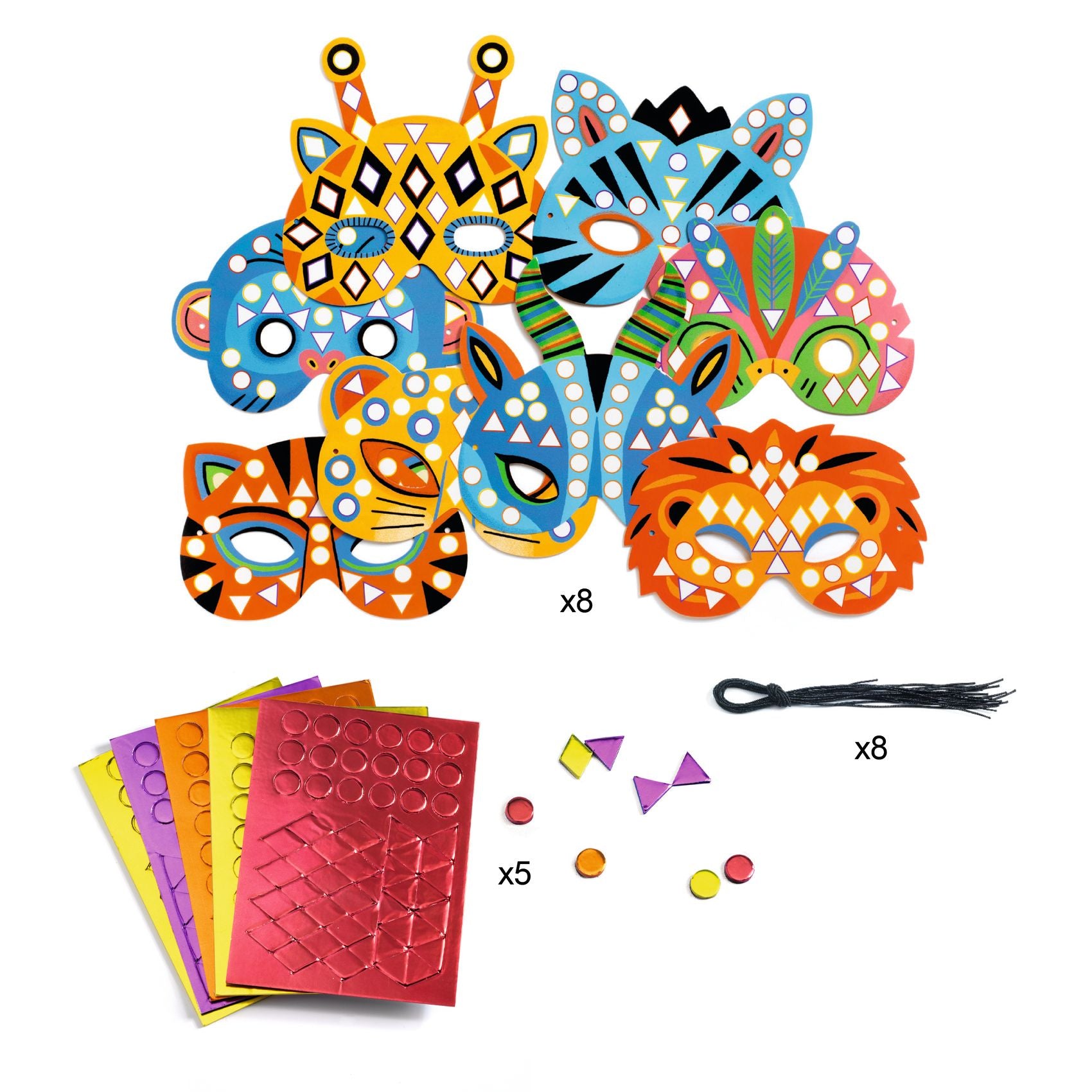 Make Your Own Masks Creative Kit - Jungle Animals