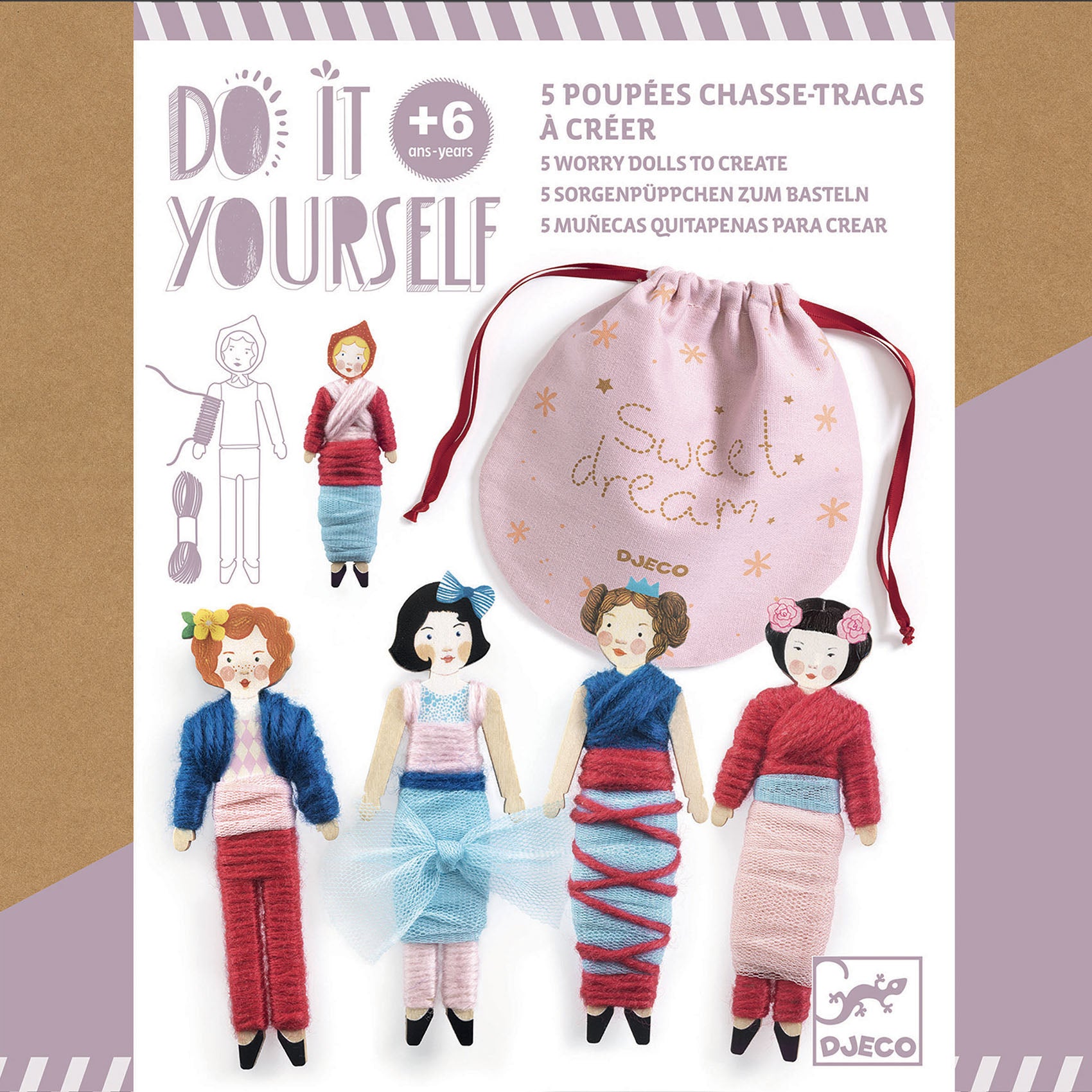 Make Your Own Worry Dolls Creative Kit - Sweet Dreams