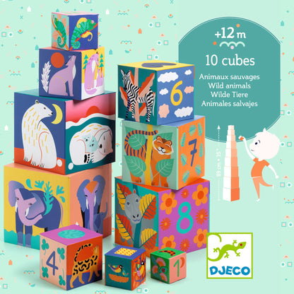 Wild Animals Stacking Cubes