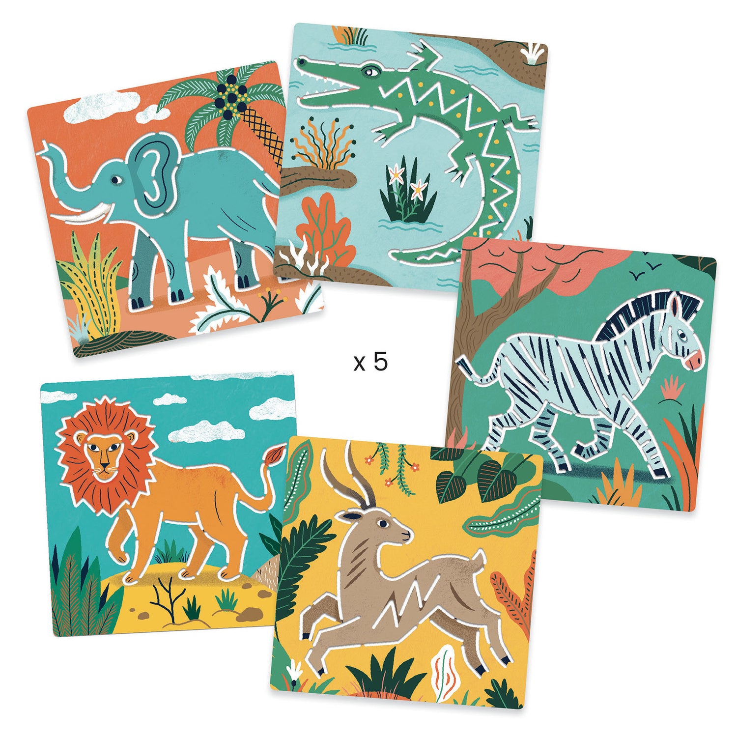 Stencil Set - Wild Animals