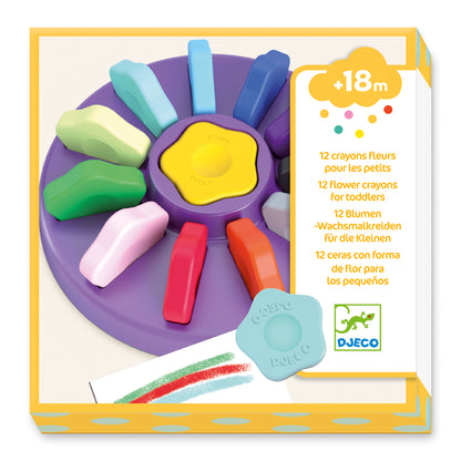 Flower Shaped Crayons - Set of 12