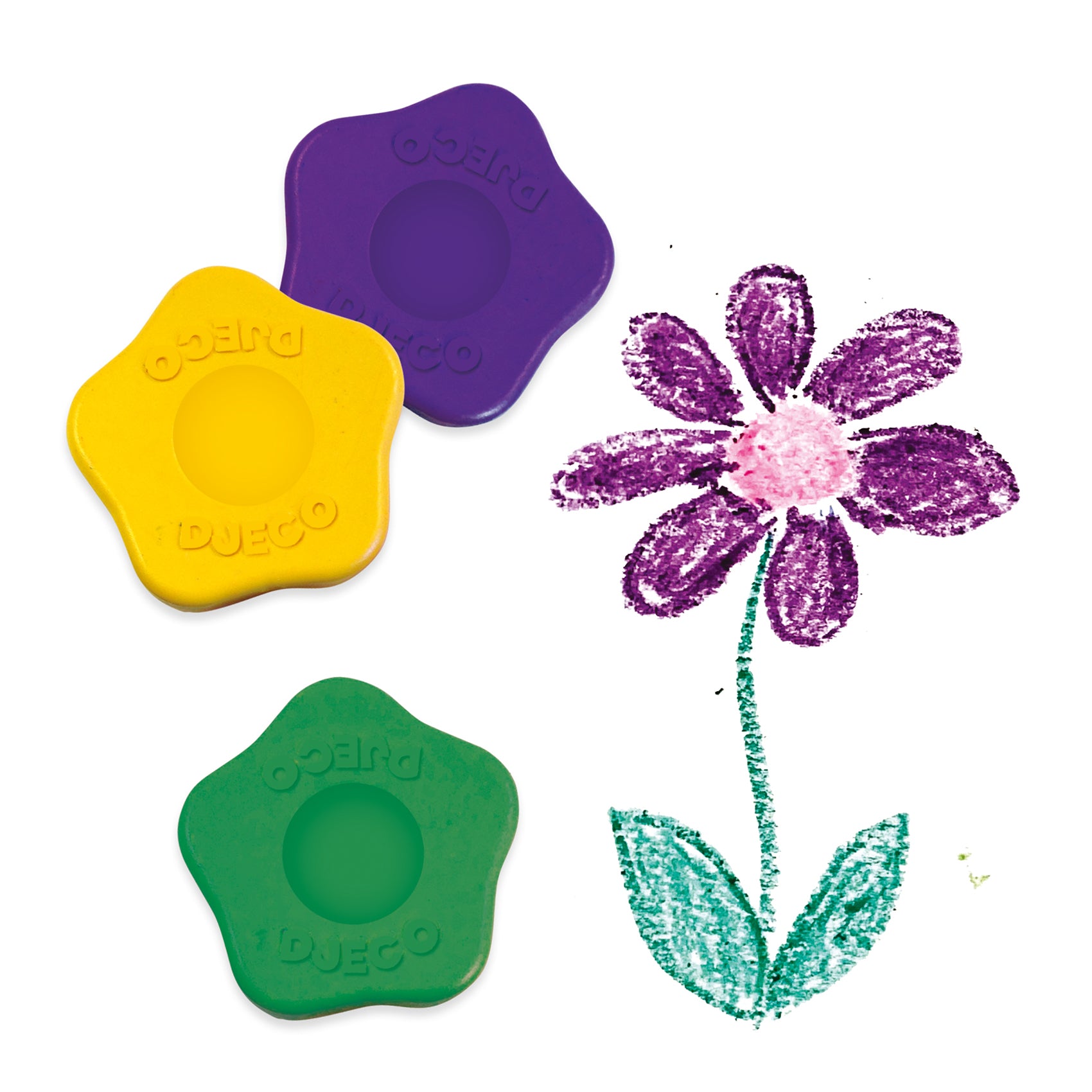 Flower Shaped Crayons - Set of 12