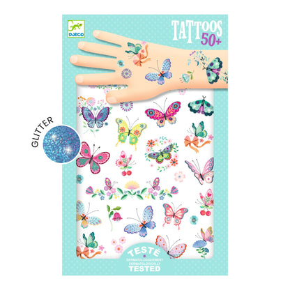 Kids Temporary Glitter Tattoos - Dream Butterflies