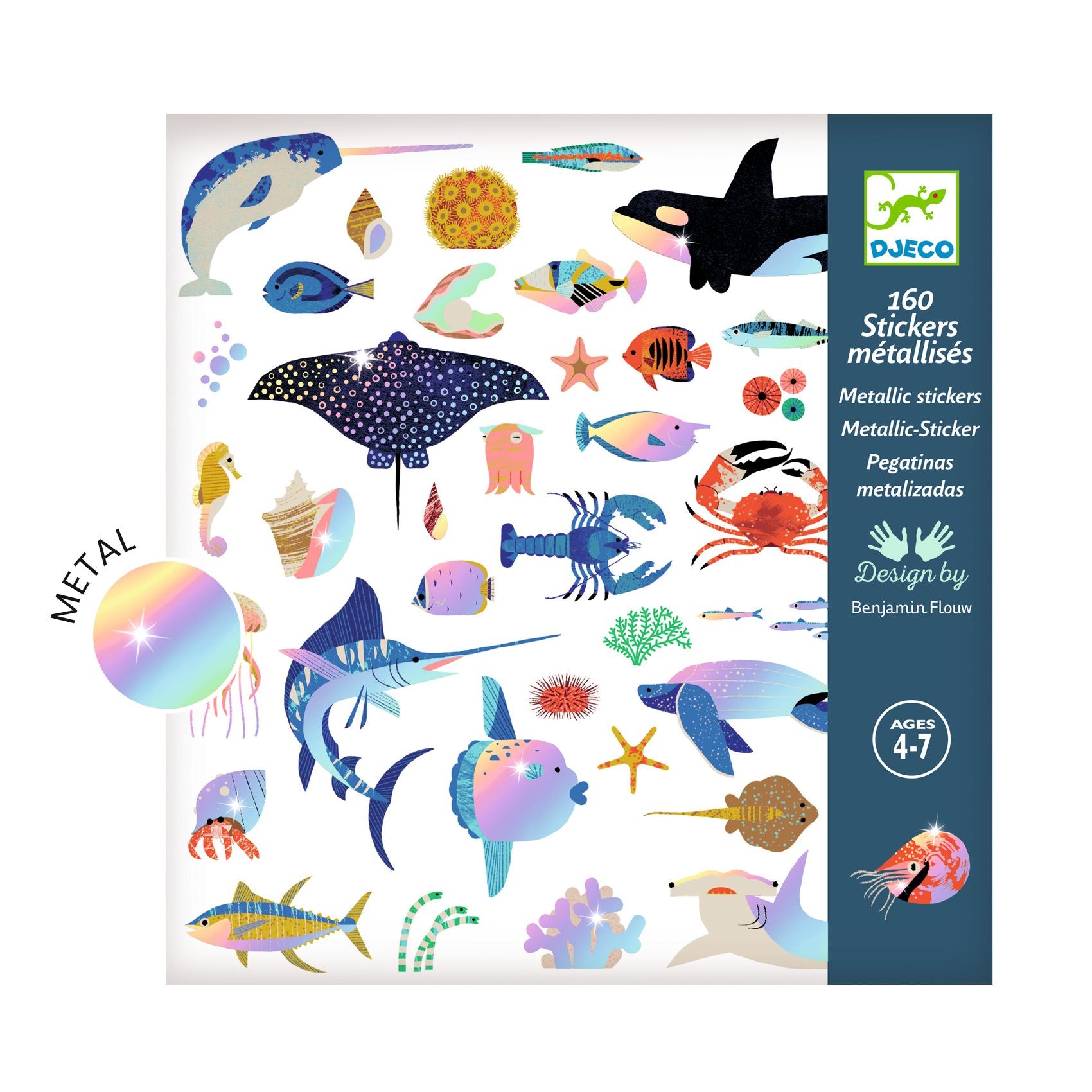 Metallic Sticker Set x 160 - Ocean