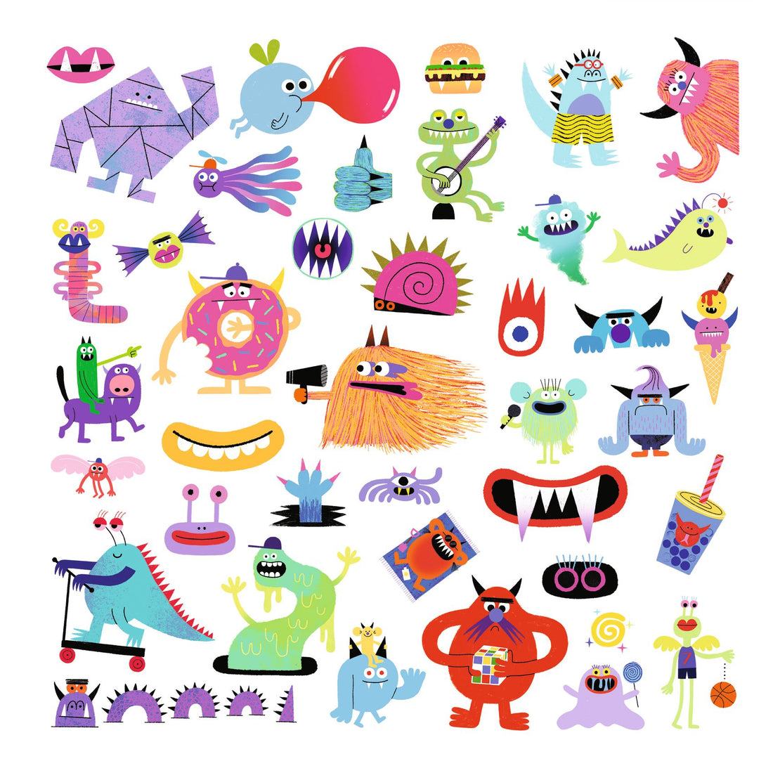 Sticker Set x 160 - Monsters