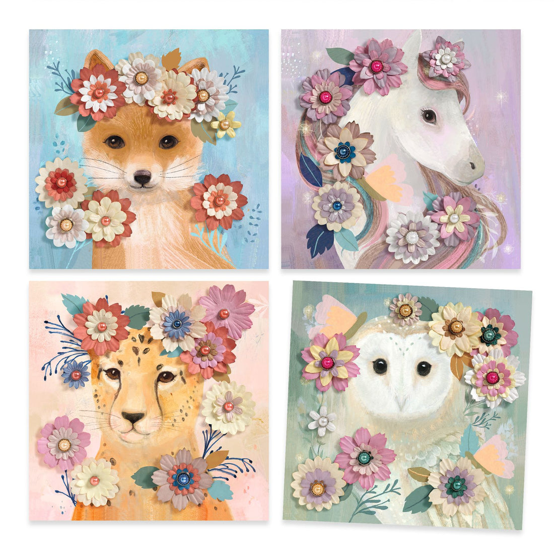 Make Your Own 3D Painting - Animal Flower Crowns