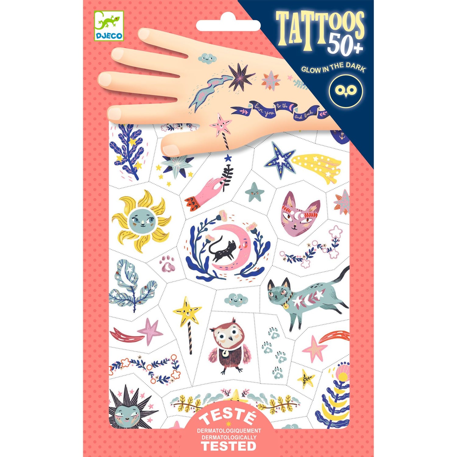 Kids Temporary Glow In The Dark Tattoos - Sweet Dreams