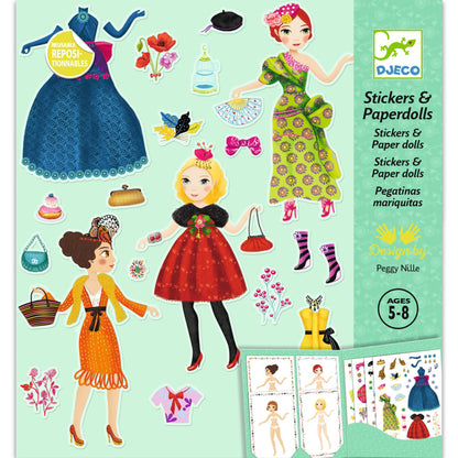 Reusable Stickers Paper Dolls Set - Too Fashionable