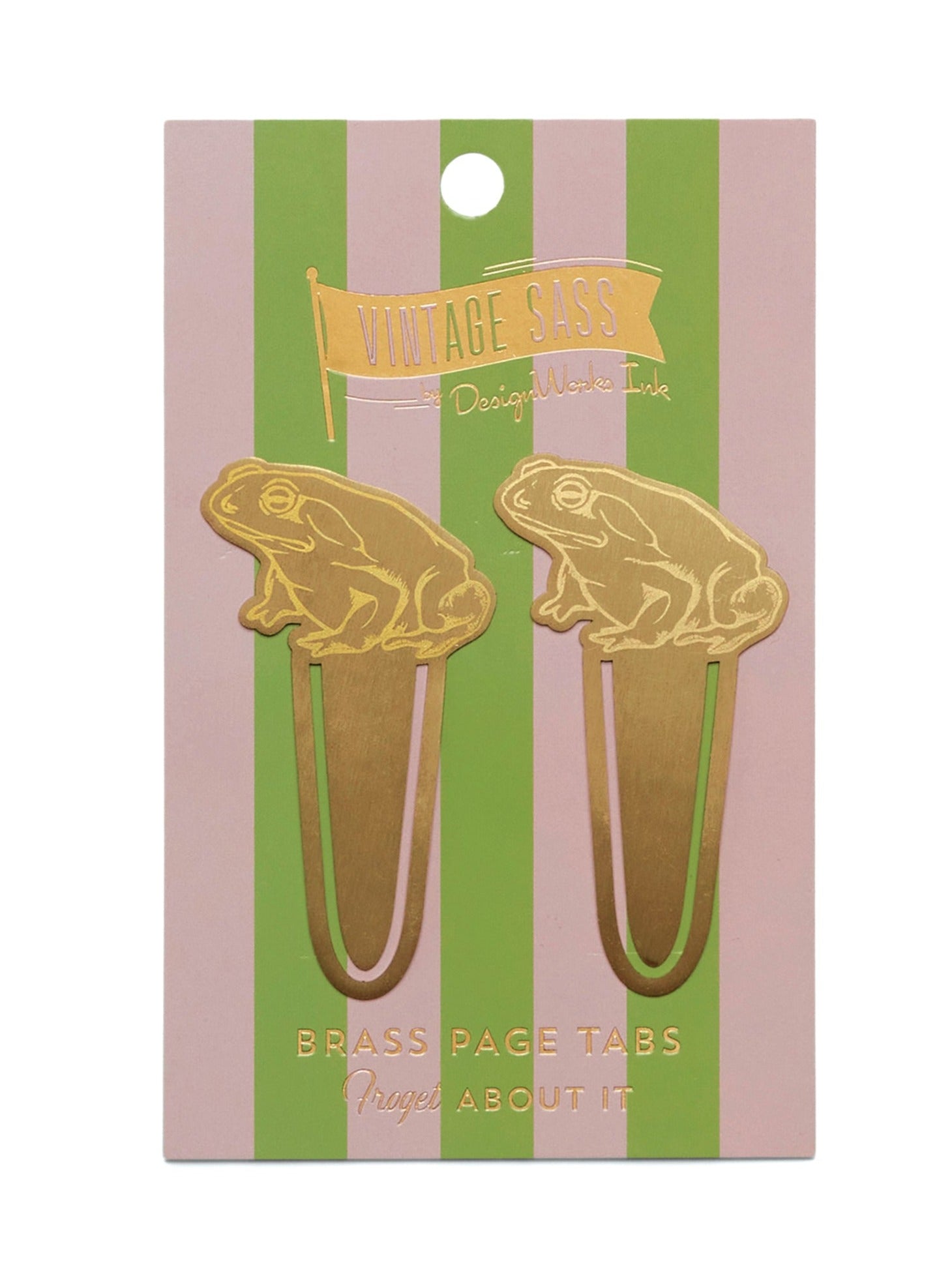 Metal Sass Brass Page Tabs - Froget About It