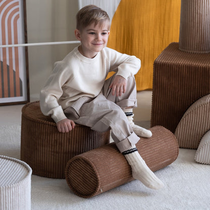 Corduroy Round Pouffe - 6 Colour Options Available