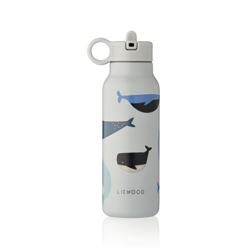 Falk 350ml Water Bottle - Whales Cloud Blue