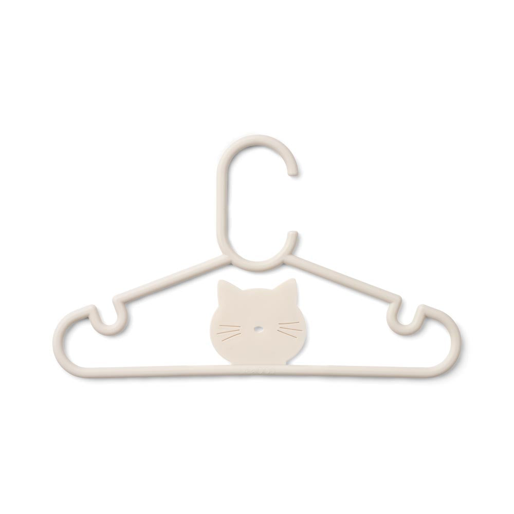 Falton Hangers With Cute Cat Detail - 8 Pack - Sandy