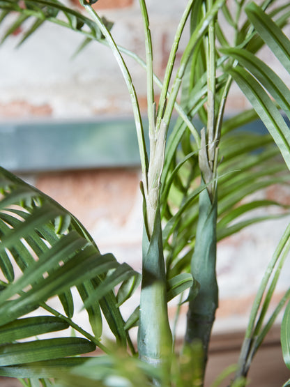 Small Faux Areca Palm Tree in Black Pot