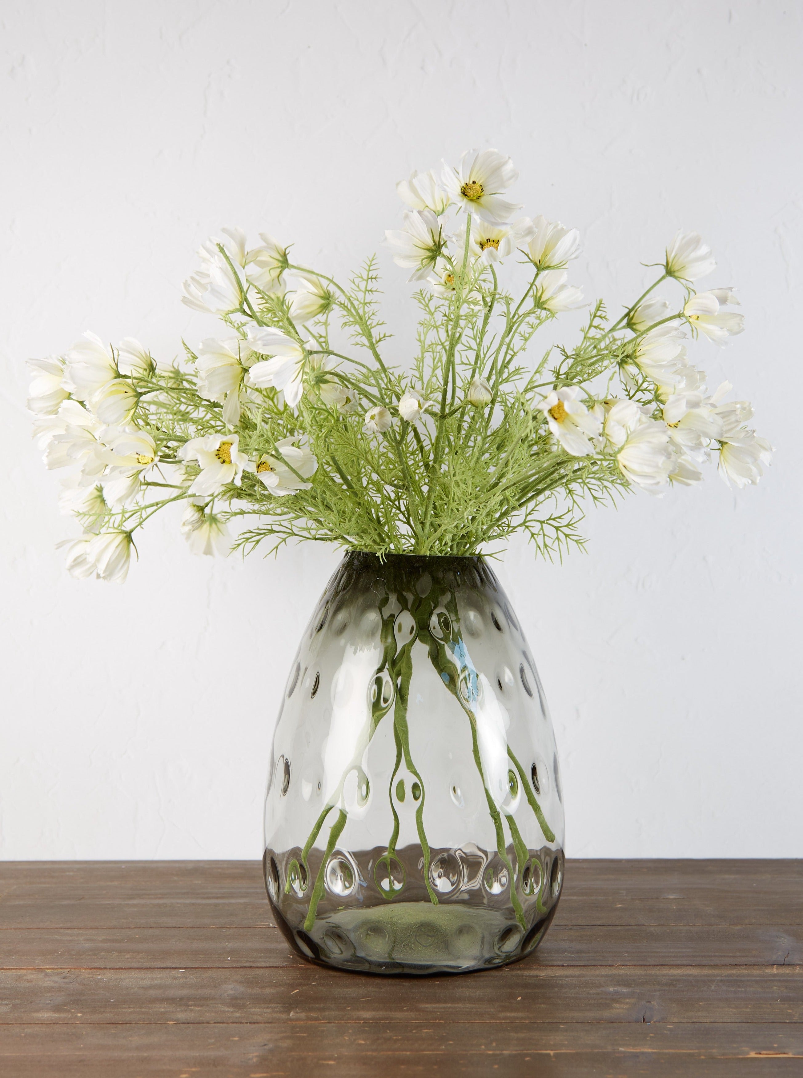 Grey Glass Dimple Vase