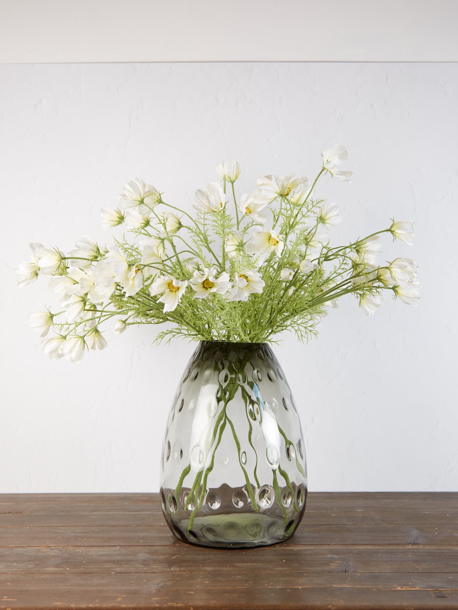 Grey Glass Dimple Vase