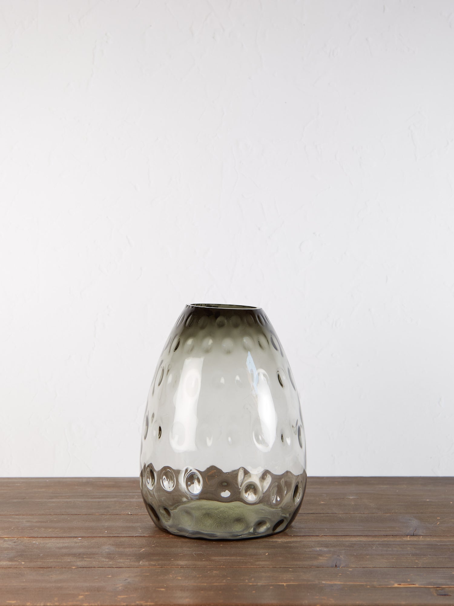 Grey Glass Dimple Vase