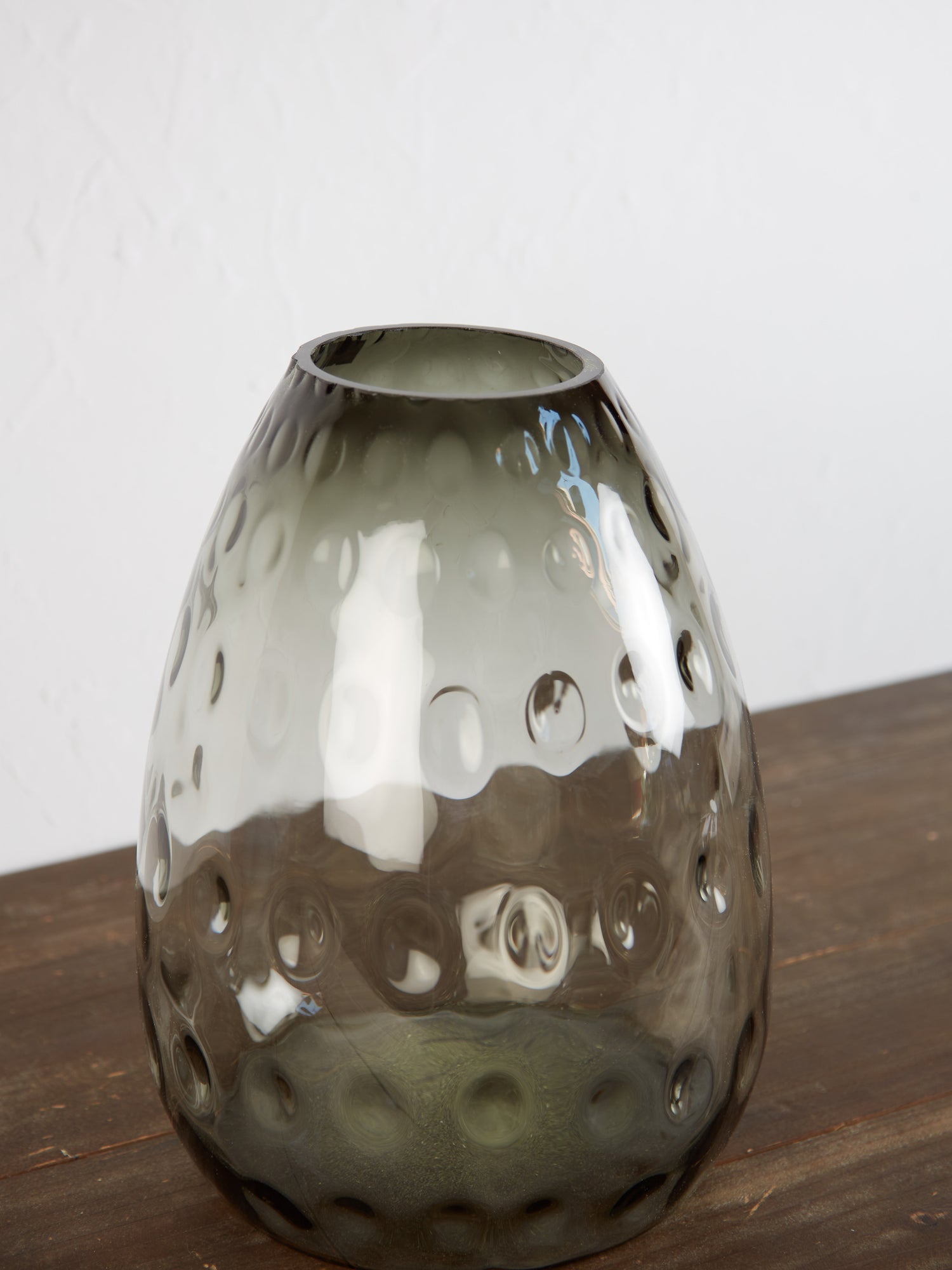 Grey Glass Dimple Vase