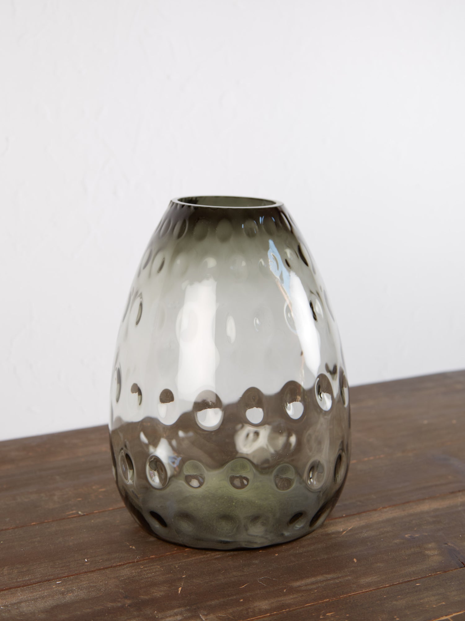 Grey Glass Dimple Vase