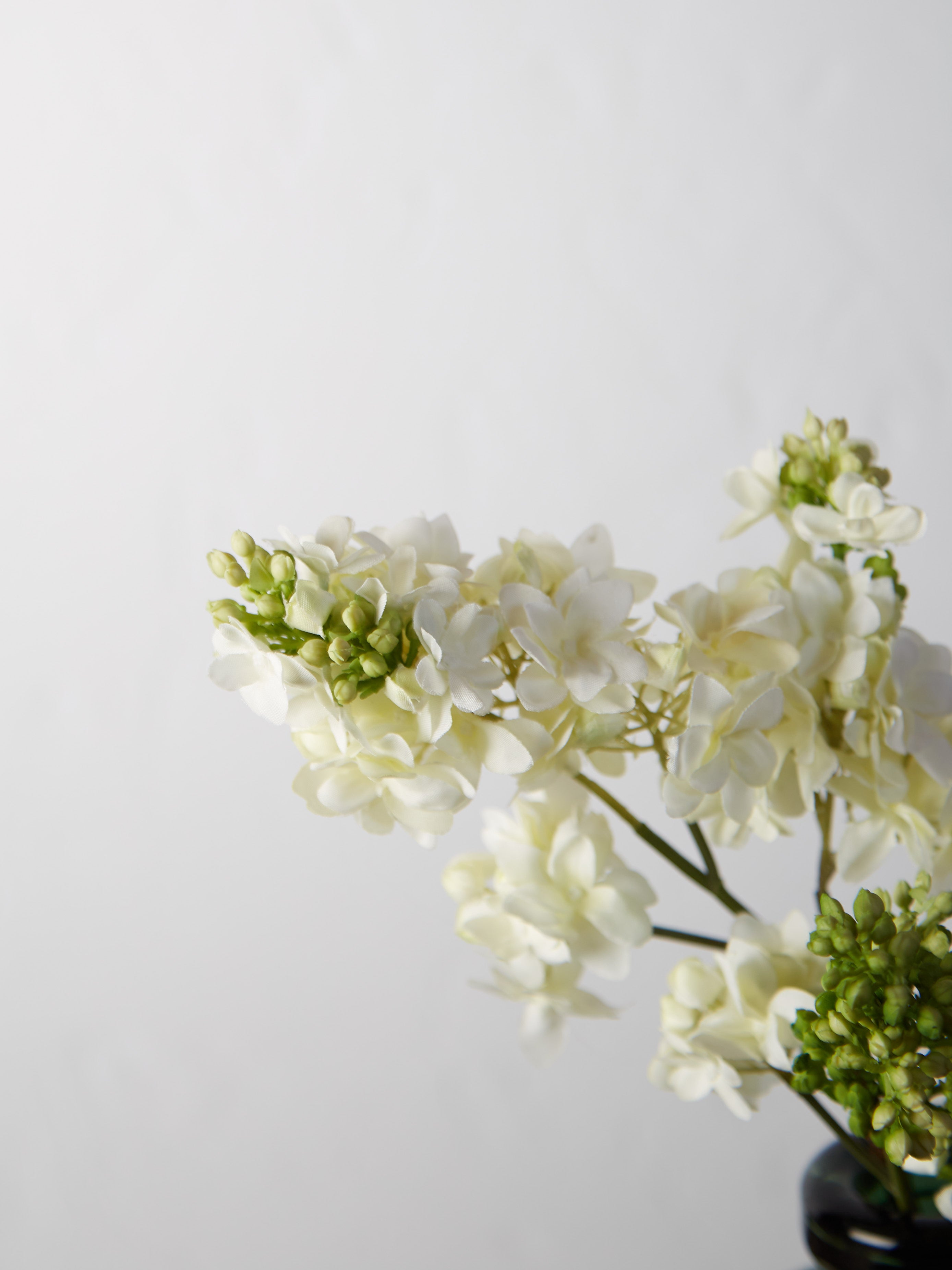 Faux White Lilac Stem