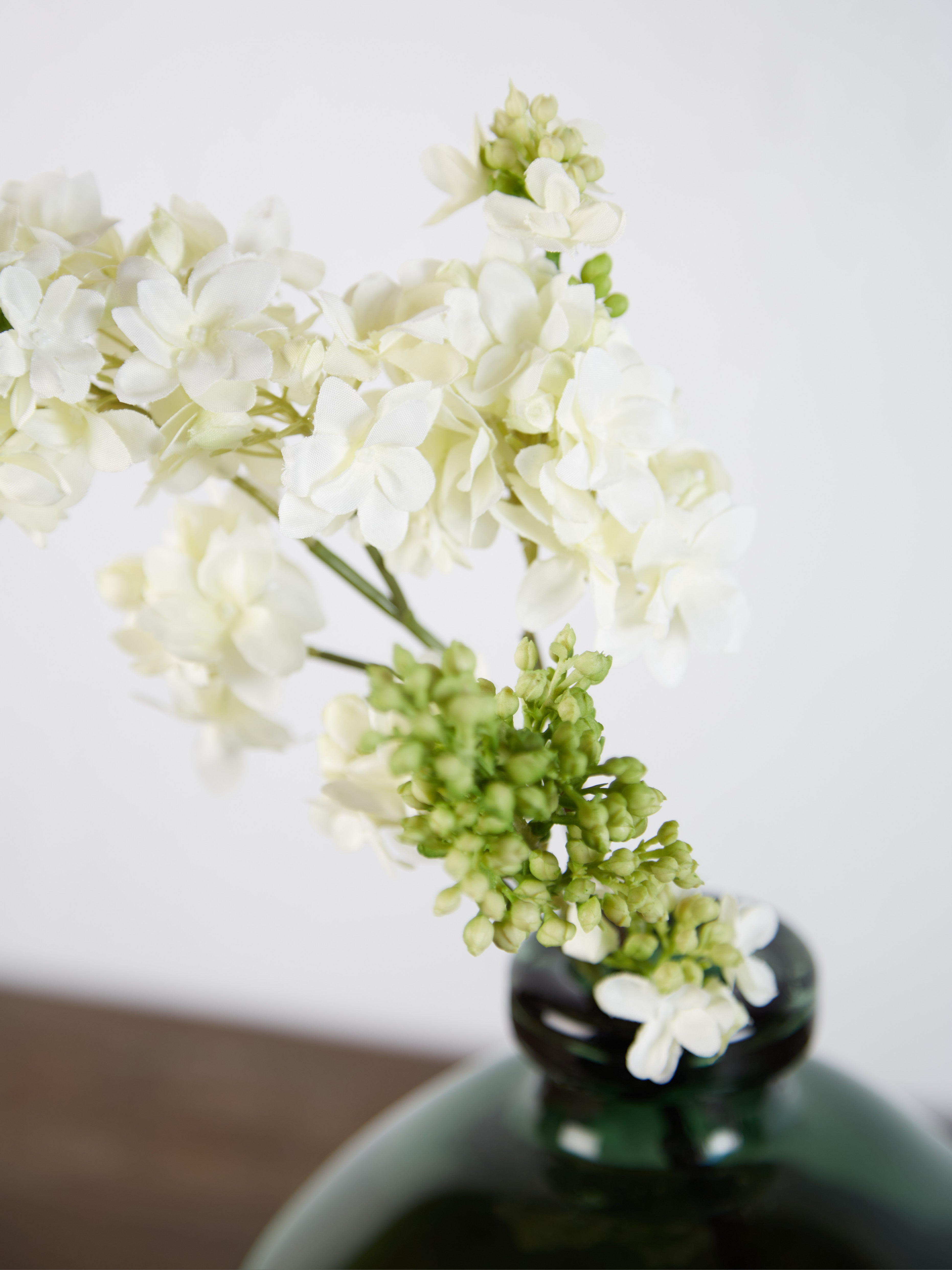 Faux White Lilac Stem