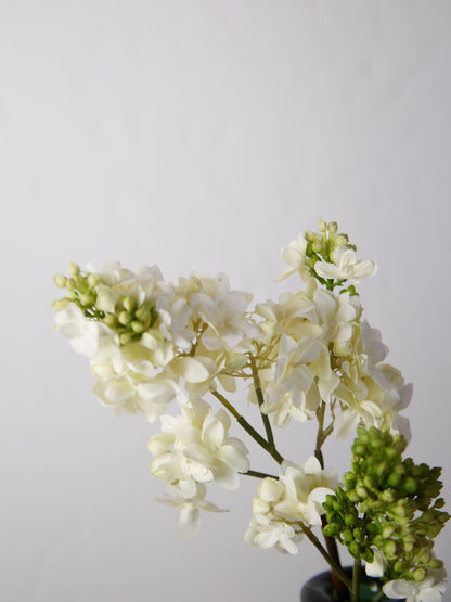 Faux White Lilac Stem