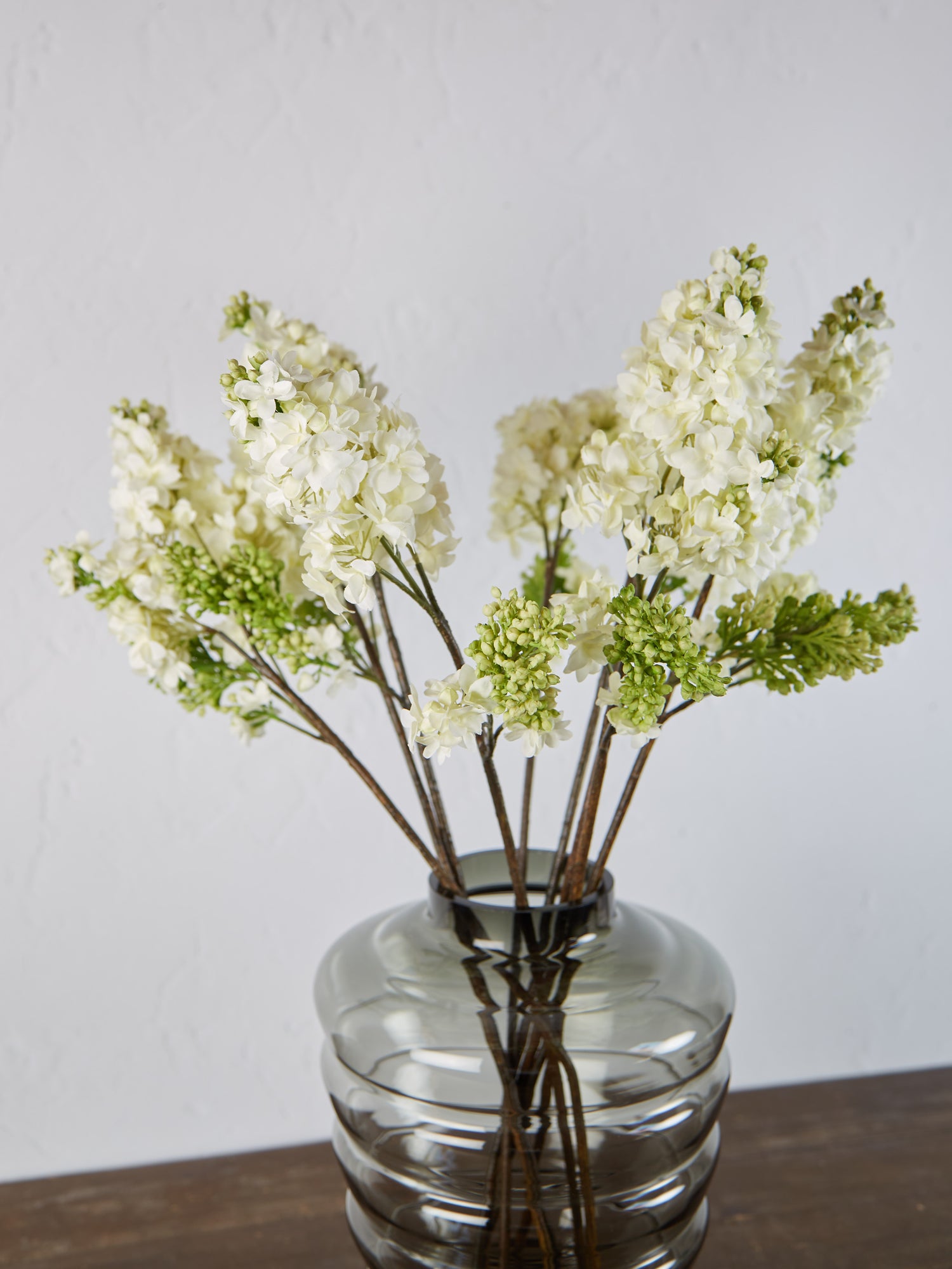 Faux White Lilac Stem