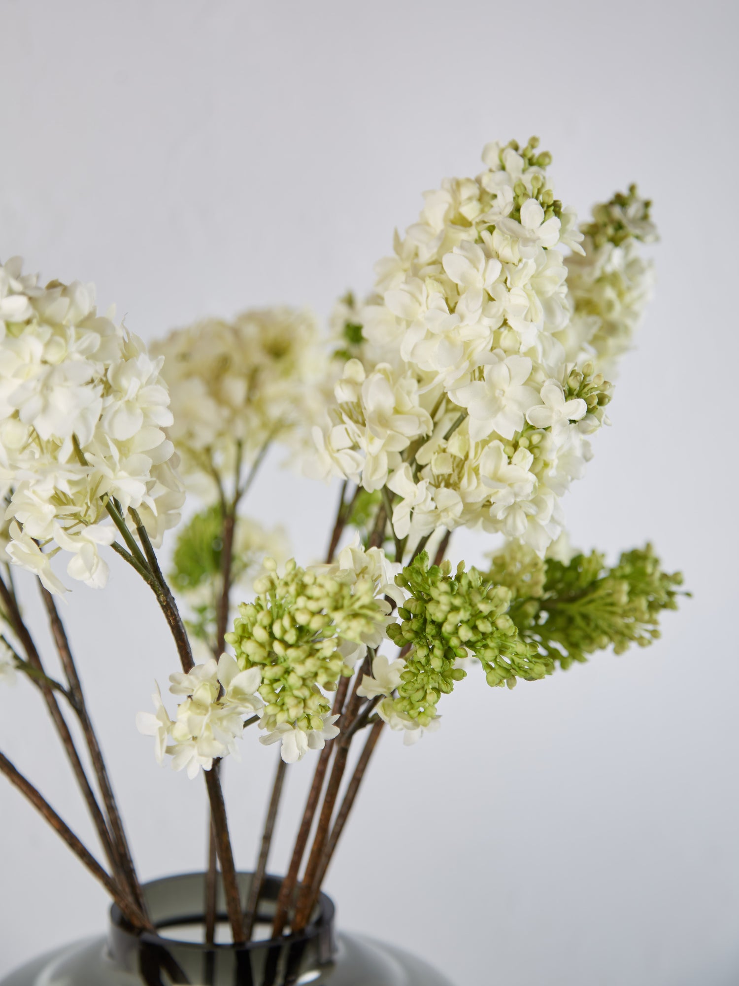 Faux White Lilac Stem